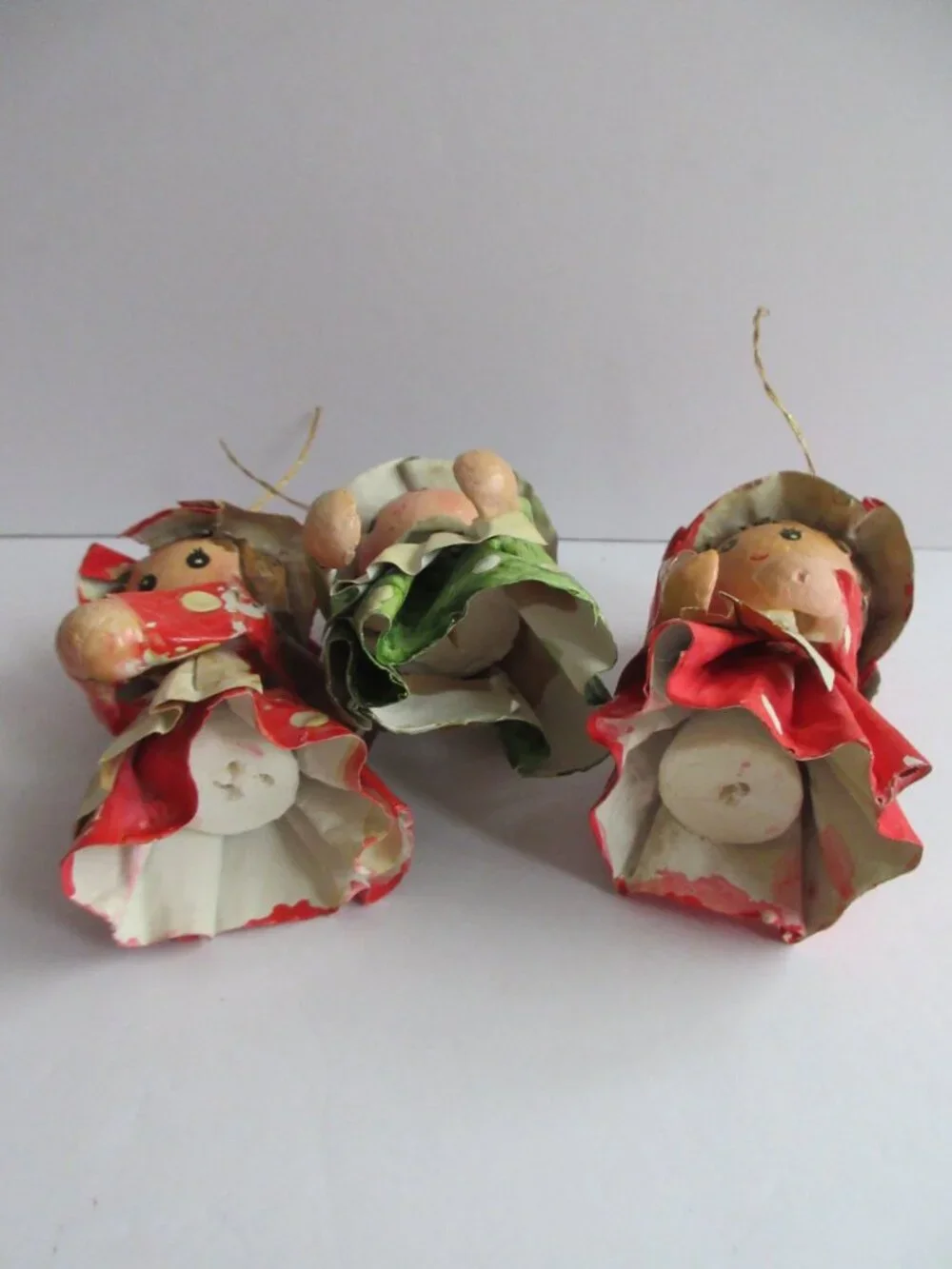 3 Paper Mache Girls 4.5